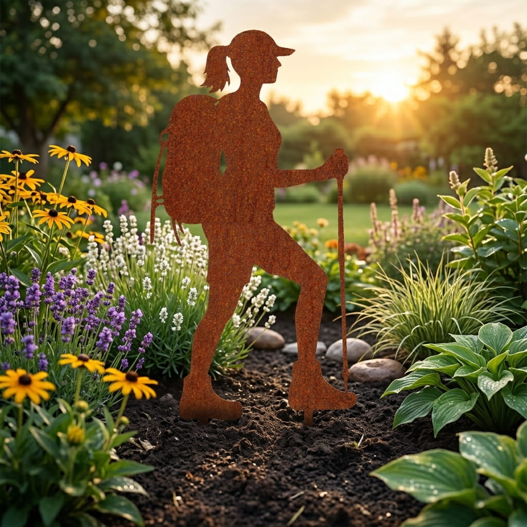 Gartenstecker Wanderin