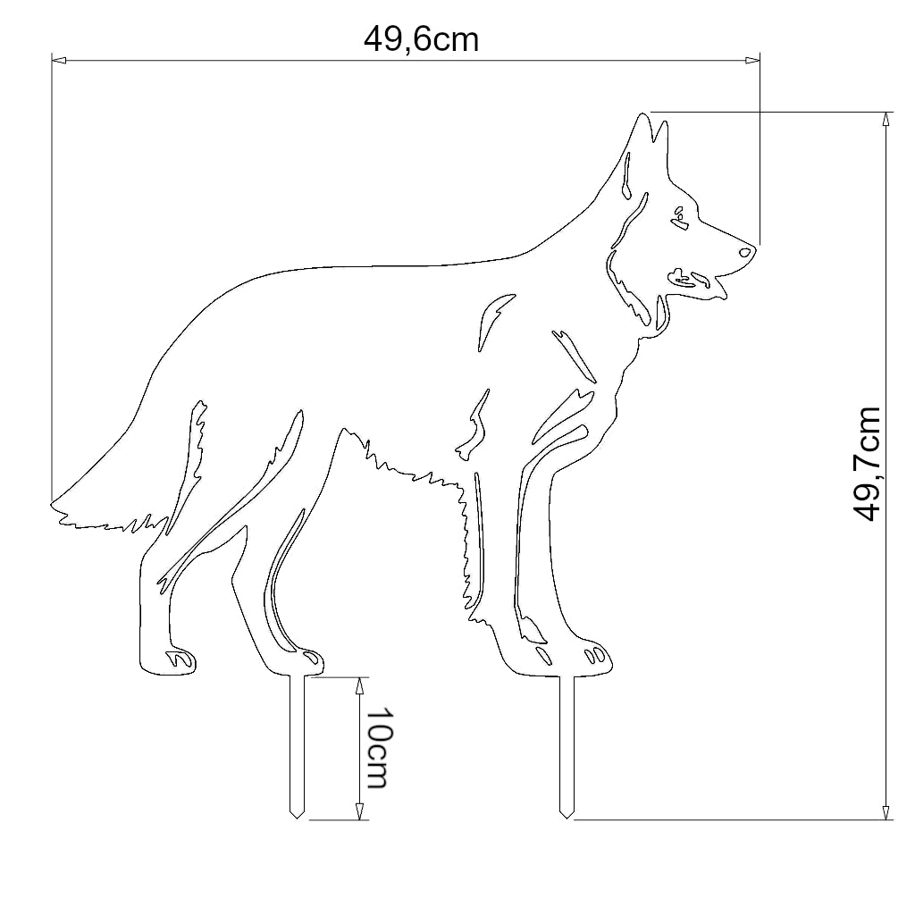 Gartenstecker Schäferhund
