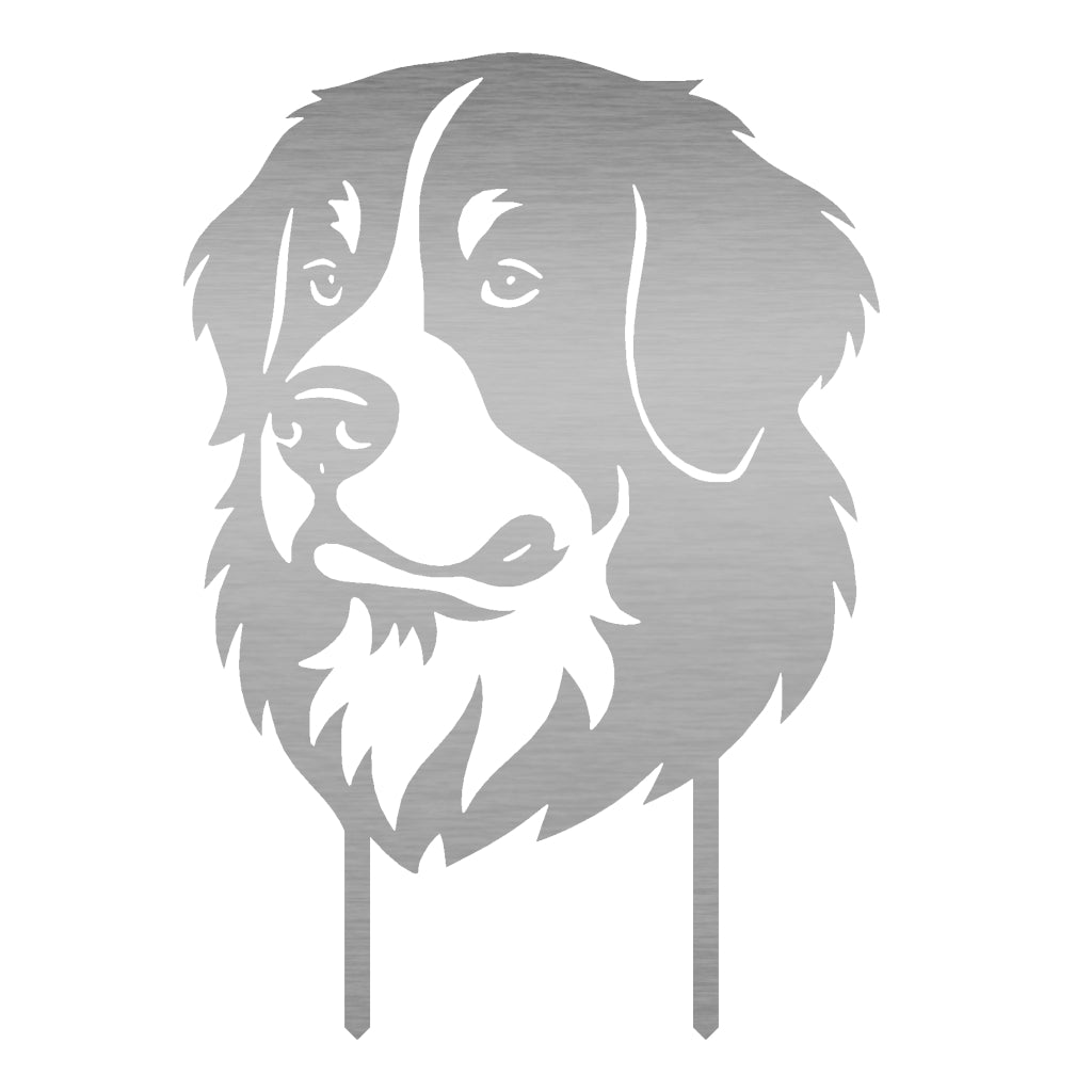 Gartenstecker Berner Sennenhund Portrait