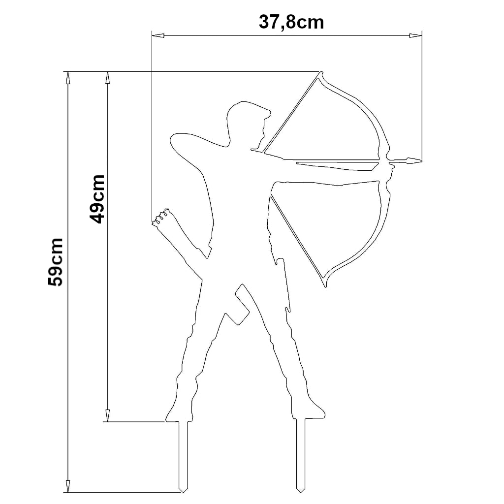Gartenstecker Bogenschütze