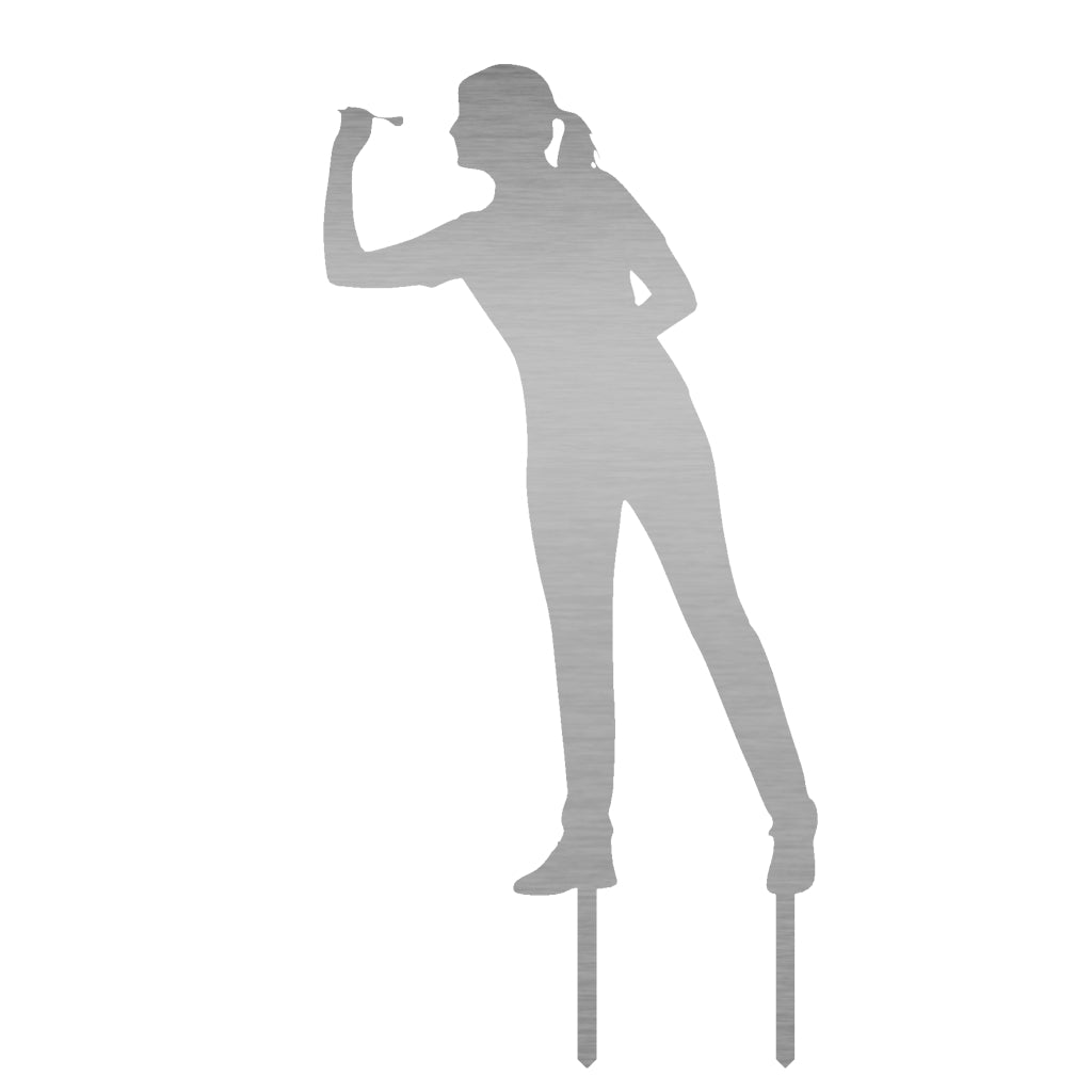 Gartenstecker Dartspielerin