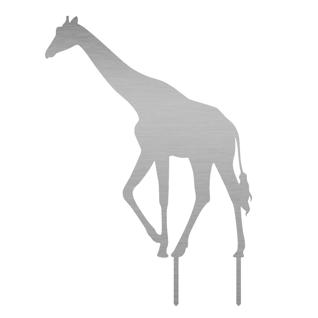 Edelstahl Gartenstecker in Form einer eleganten Giraffe, Produkt von "Gartenstecker Giraffe", erhältlich bei SteelGarden und RustikArt.