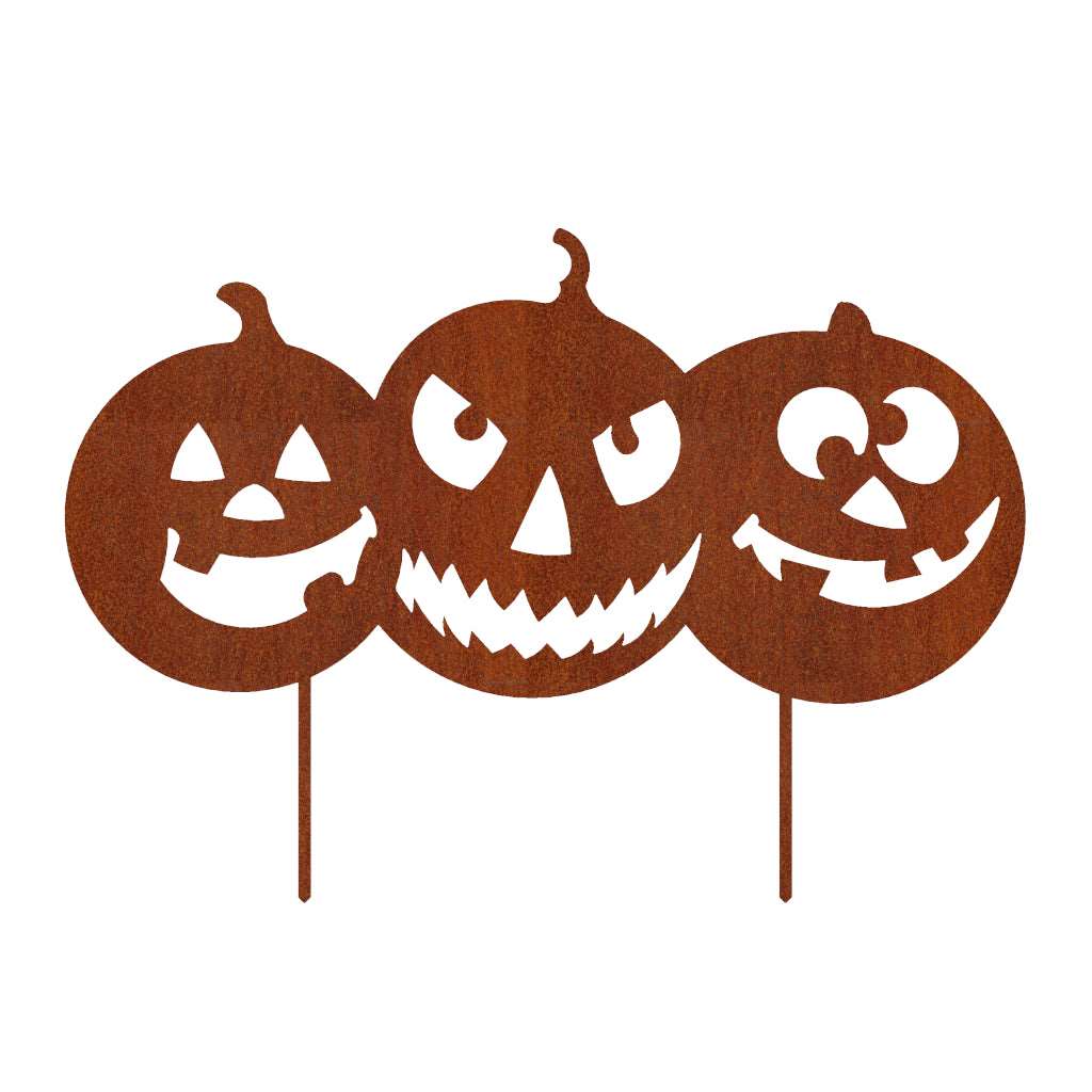 Gartenstecker Halloween Kürbisse