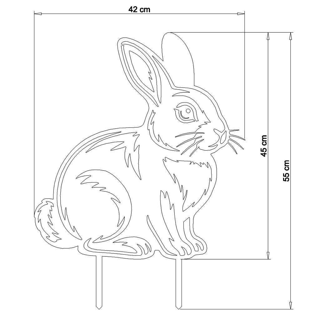 Gartenstecker Hase
