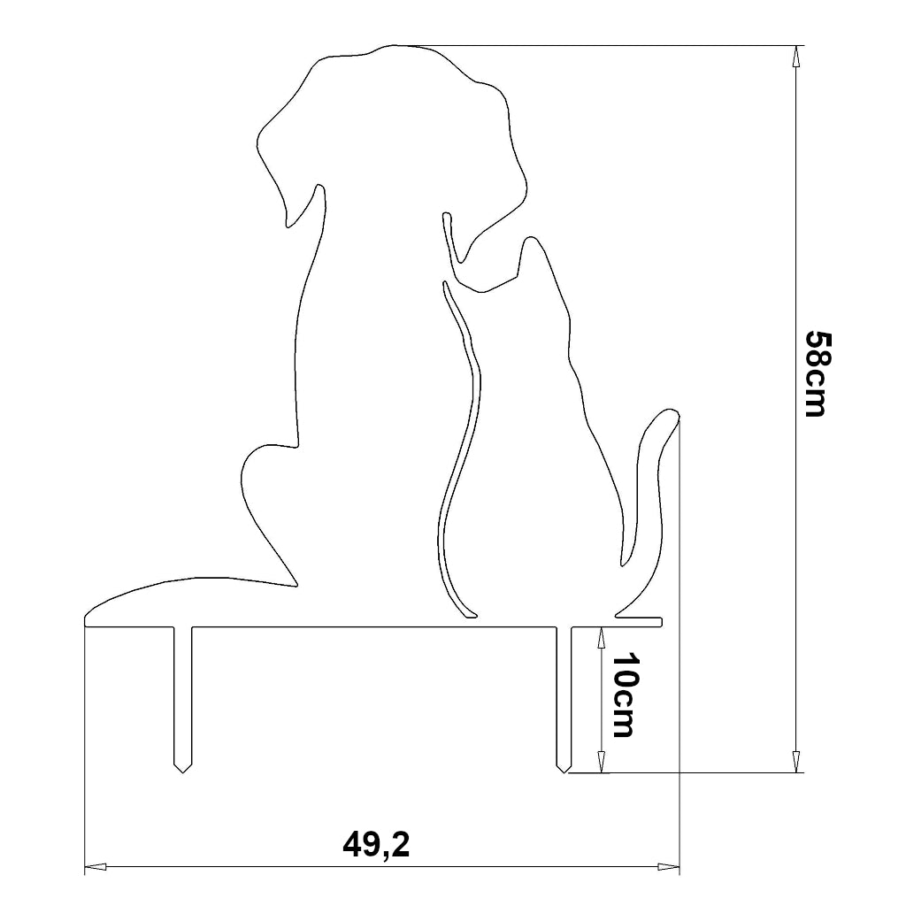 Gartenstecker Hund + Katze