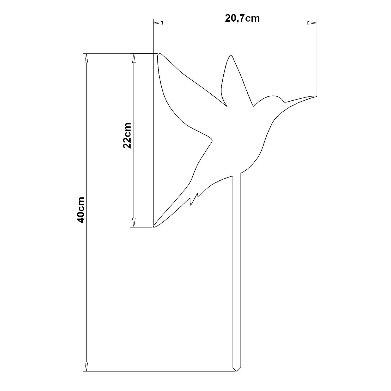Gartenstecker Kolibri
