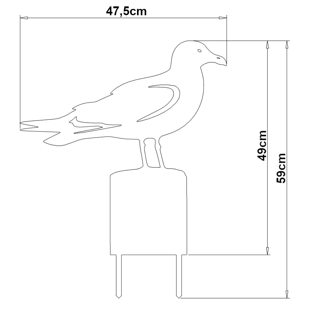 Gartenstecker Möwe