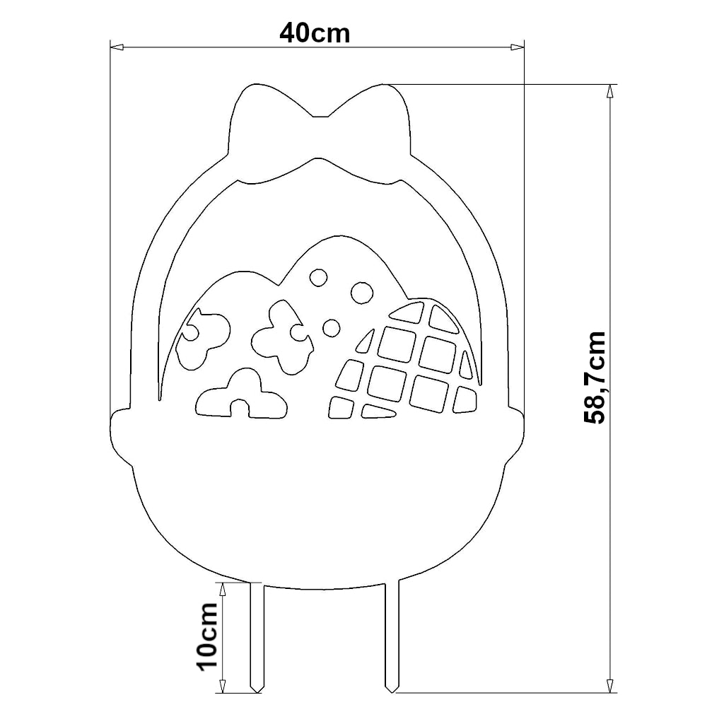 Gartenstecker Osterkorb