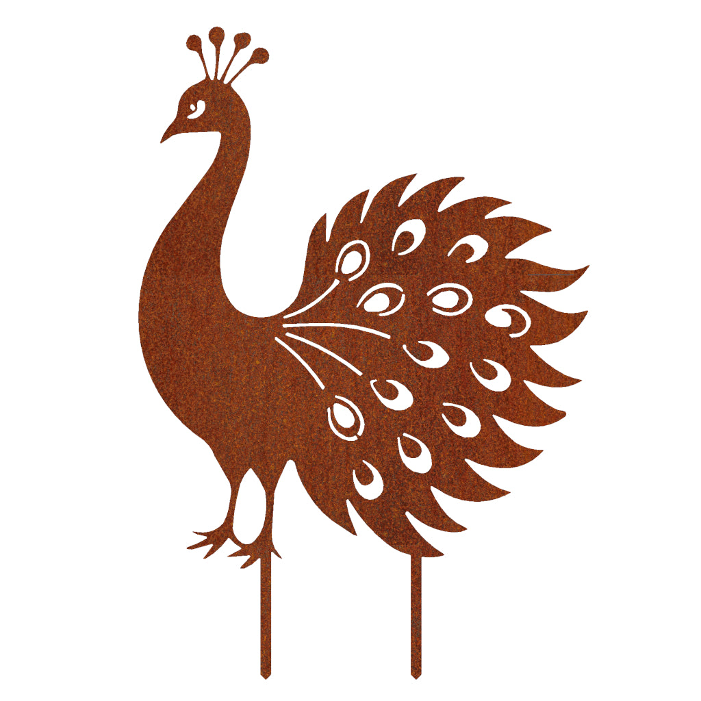 Gartenstecker Pfau