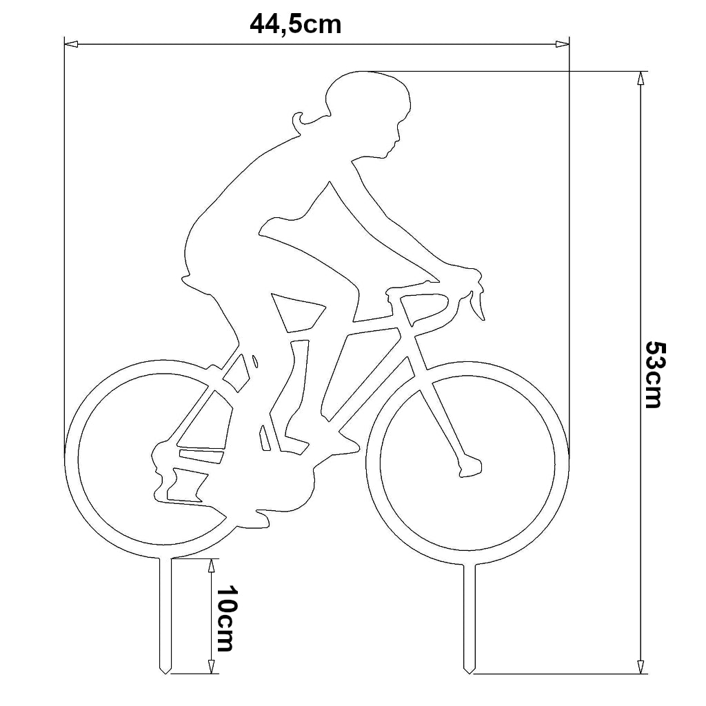 Gartenstecker Radfahrerin