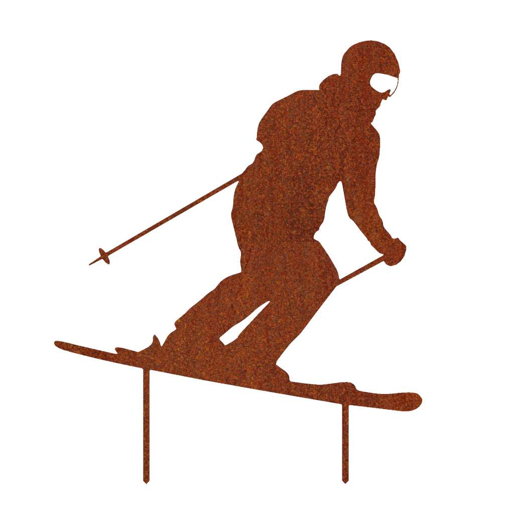 Gartenstecker Skifahrer