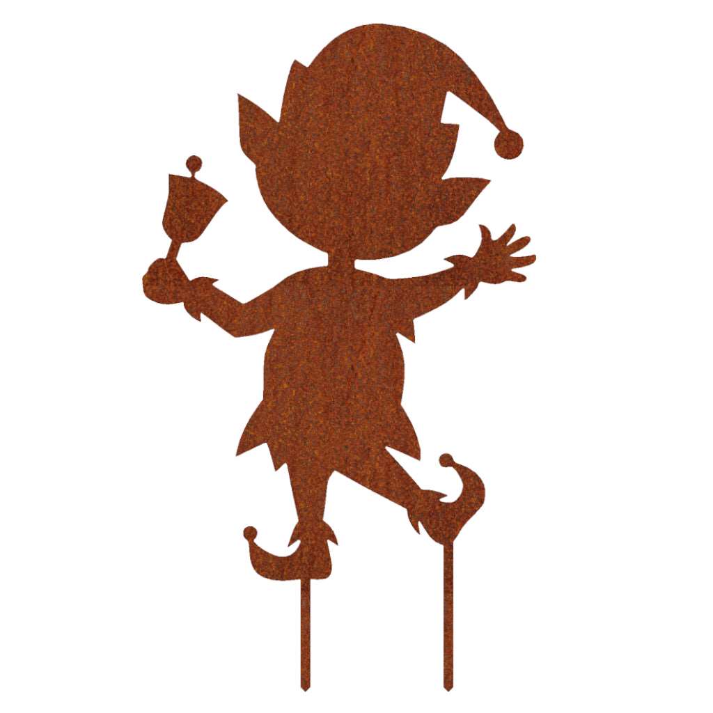 Gartenstecker Weihnachtself