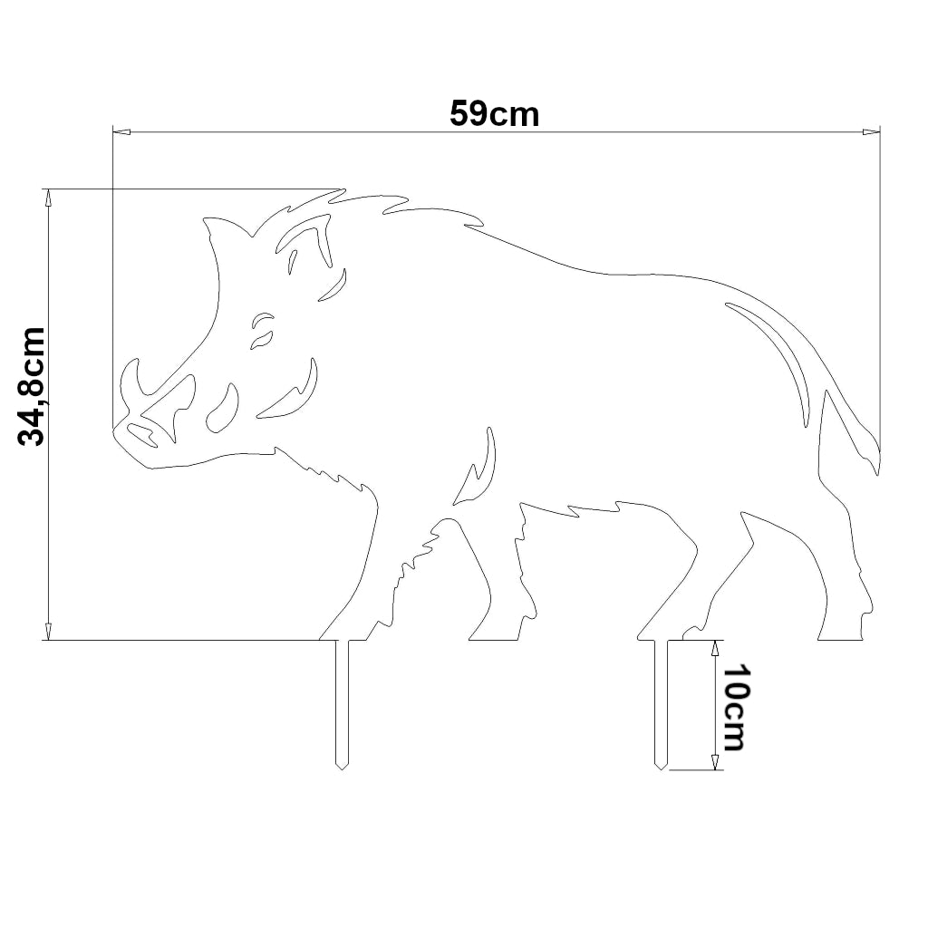 Gartenstecker Wildschwein