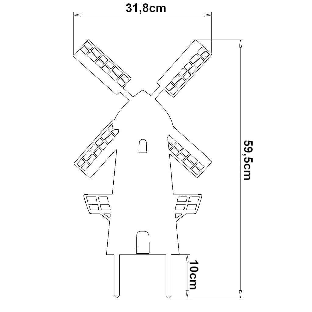 Gartenstecker Windmühle