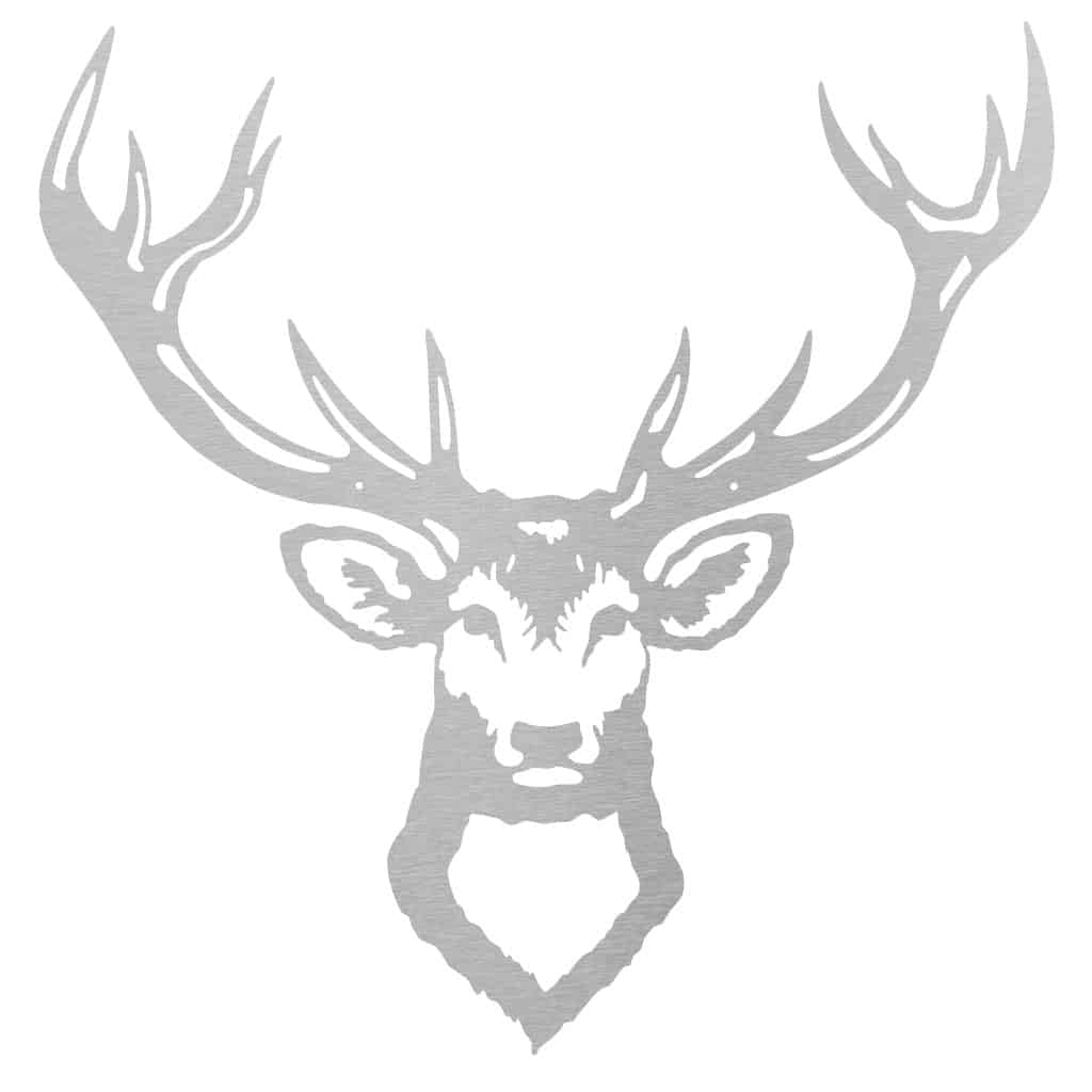 Wandbild Rothirsch aus Edelstahl – Majestätisches Hirschdesign in zeitloser Brillanz, verfügbar bei deinem Lieblings-Shop für Wanddekoration.