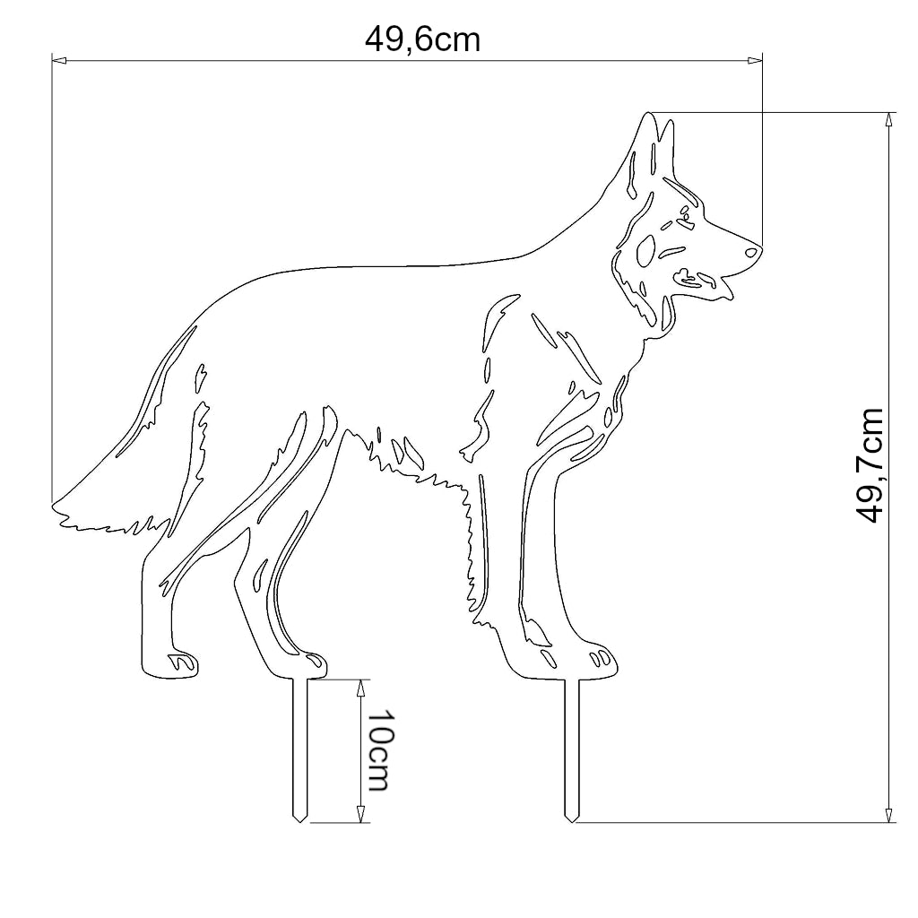 Gartenstecker Schäferhund