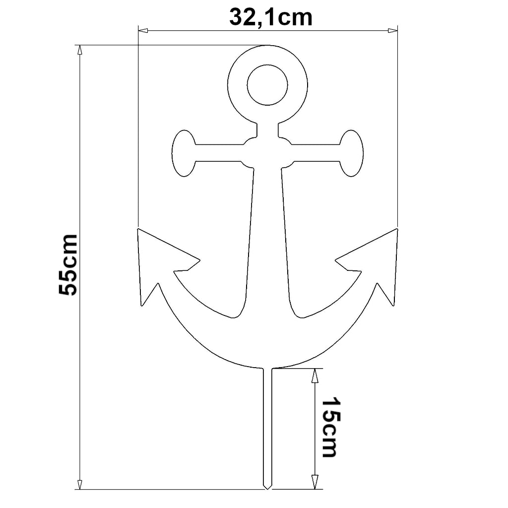 Gartenstecker Anker