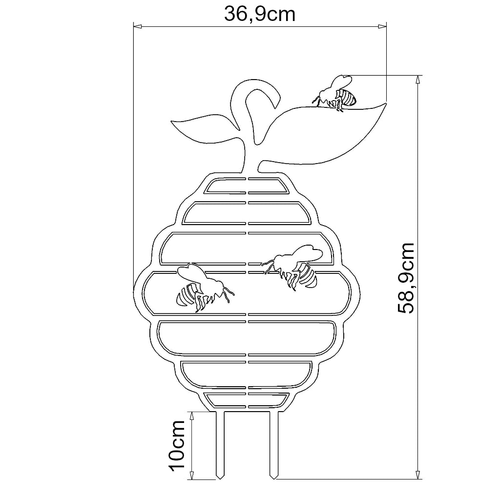 Gartenstecker Bienenstock