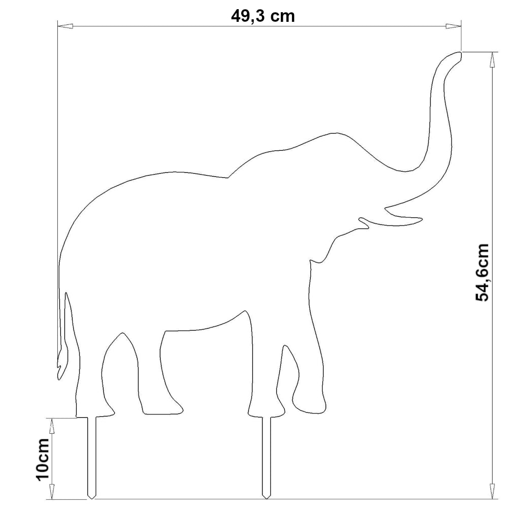 Gartenstecker Elefant