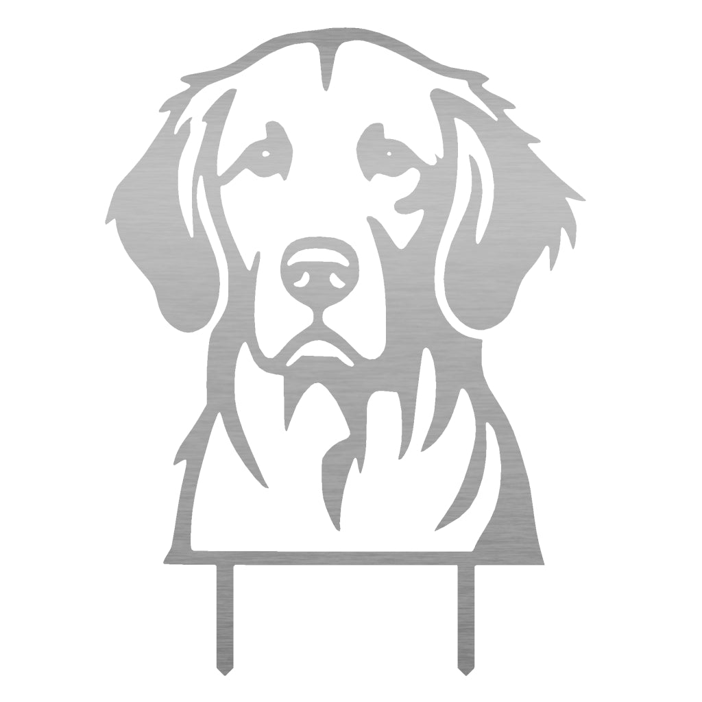 Gartenstecker Golden Retriever Portrait