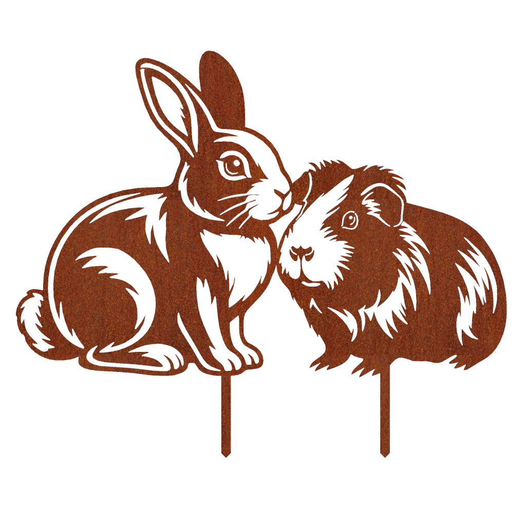 Gartenstecker Hase & Meerschweinchen