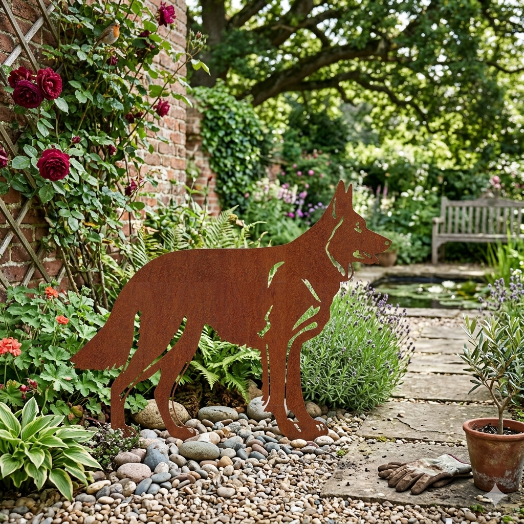 Hunde Deko für draußen: Hochwertige Gartenstecker & Figuren