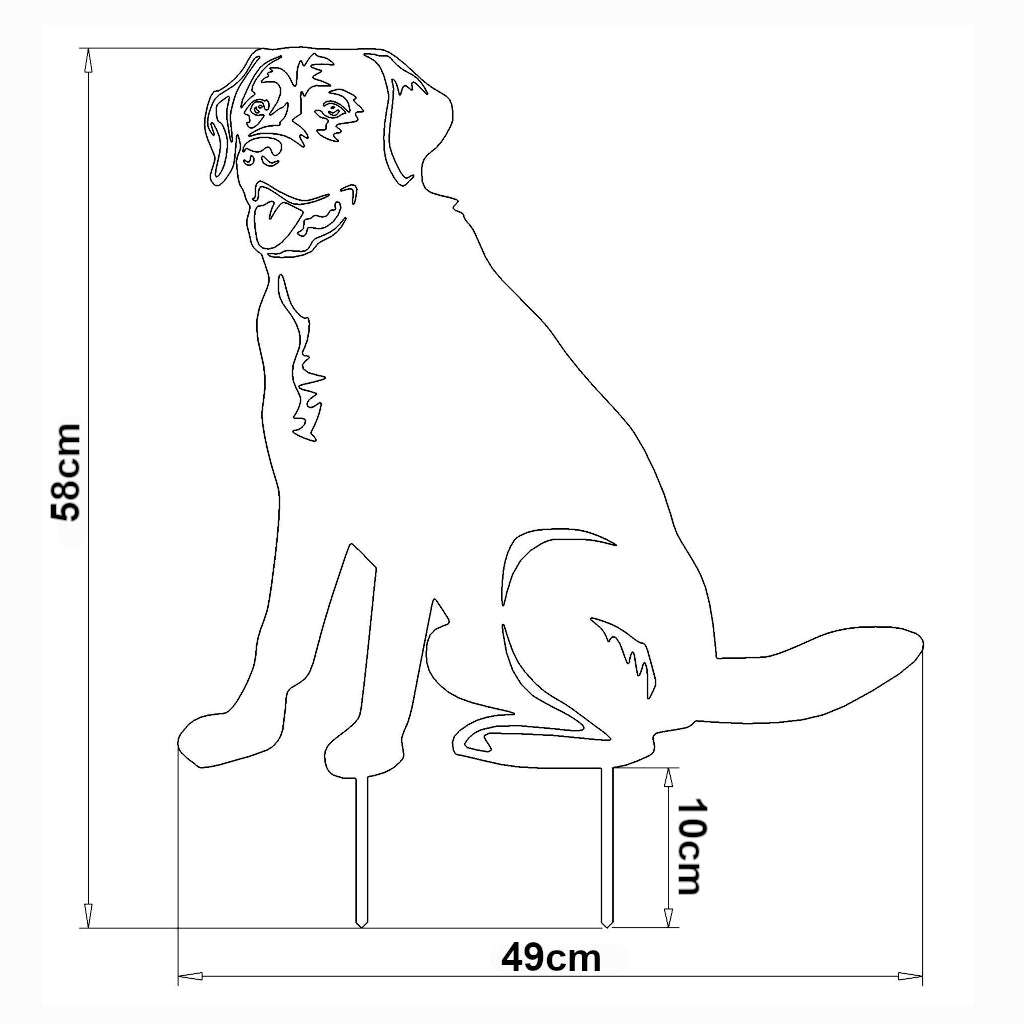 Gartenstecker Labrador sitzend