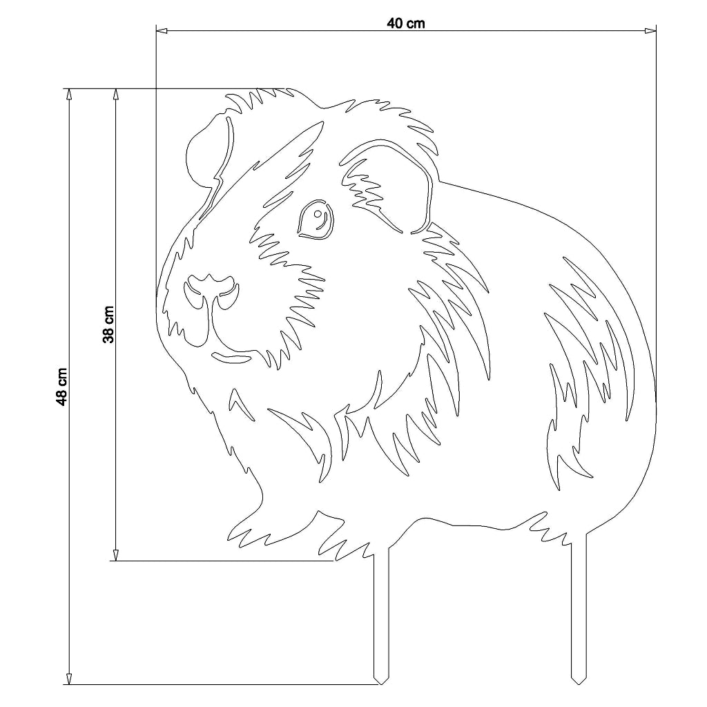Gartenstecker Meerschweinchen