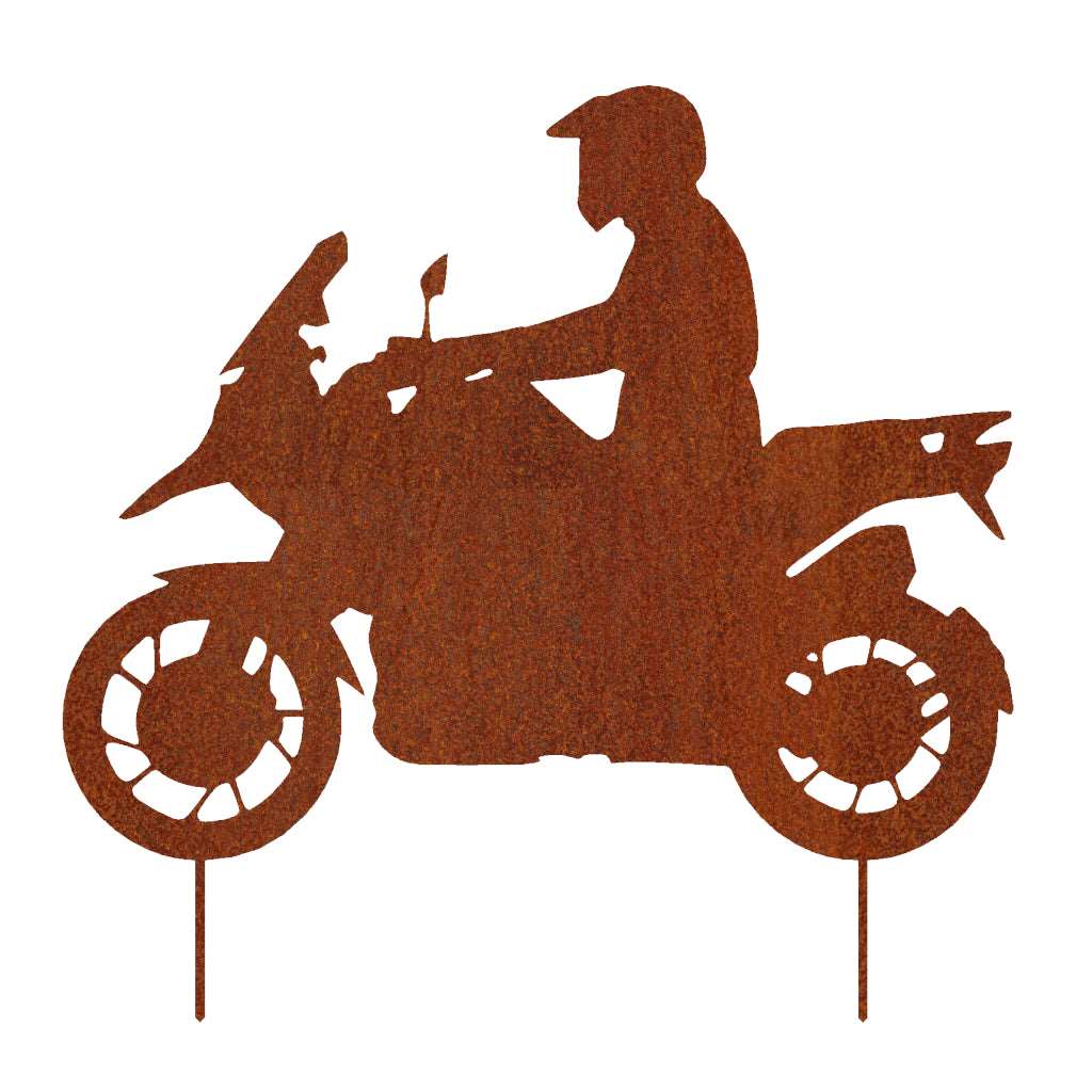 Gartenstecker Motorradfahrer Version 2