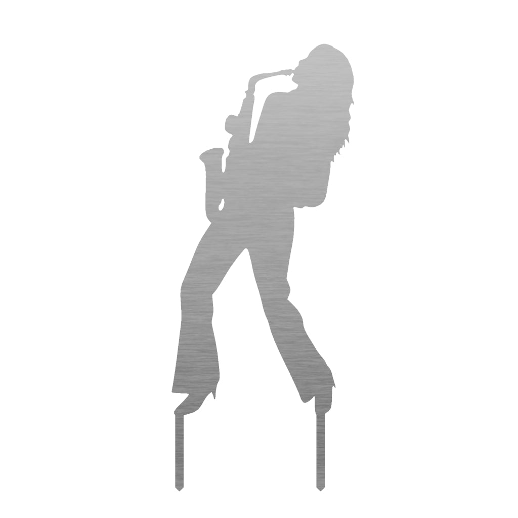 Gartenstecker Saxophonistin