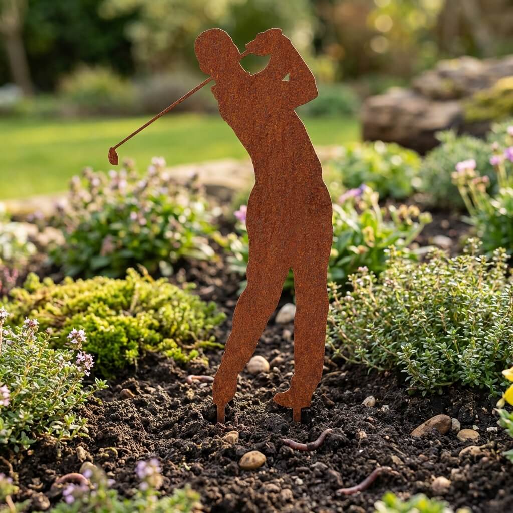 Gartenstecker Golfer
