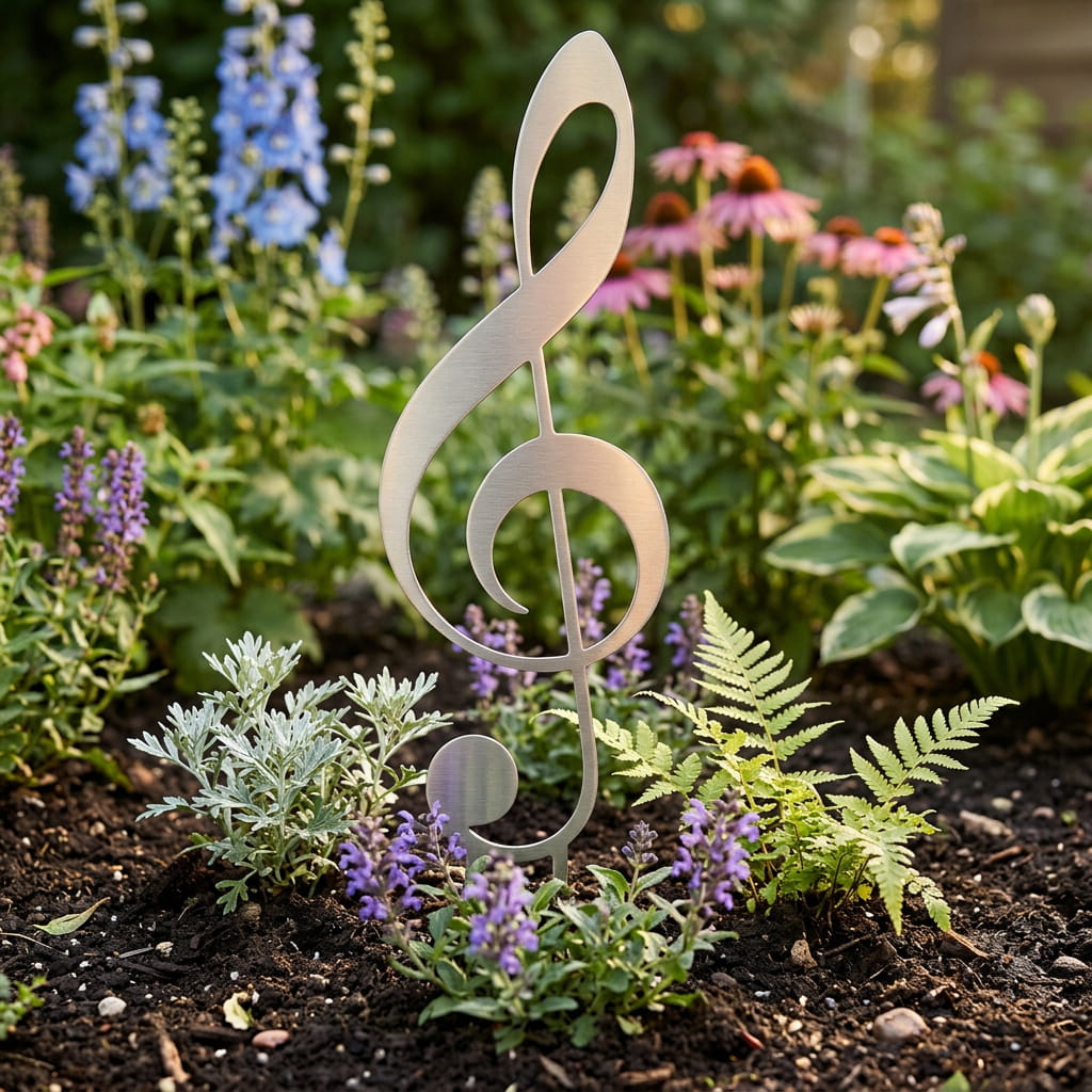 Gartenstecker Notenschlüssel