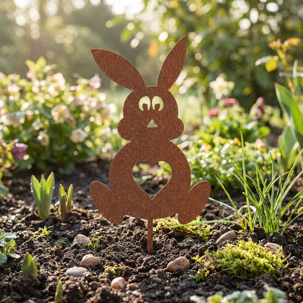 Gartenstecker Osterhase Love