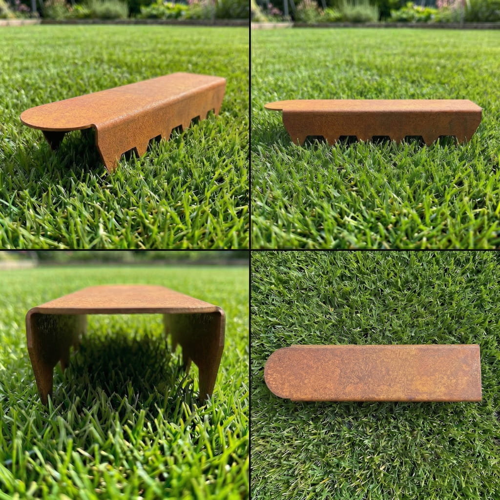 Rasenkante Endstück aus Cortenstahl