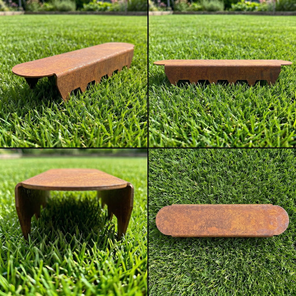 Rasenkante aus Cortenstahl