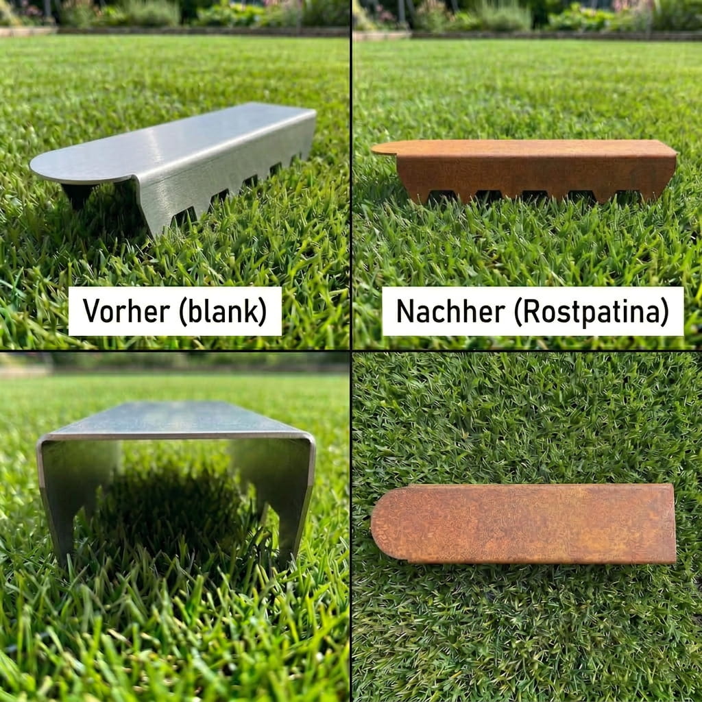 Rasenkante Endstück aus Cortenstahl