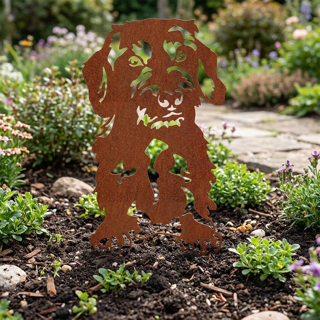 Gartenstecker Rauhaardackel