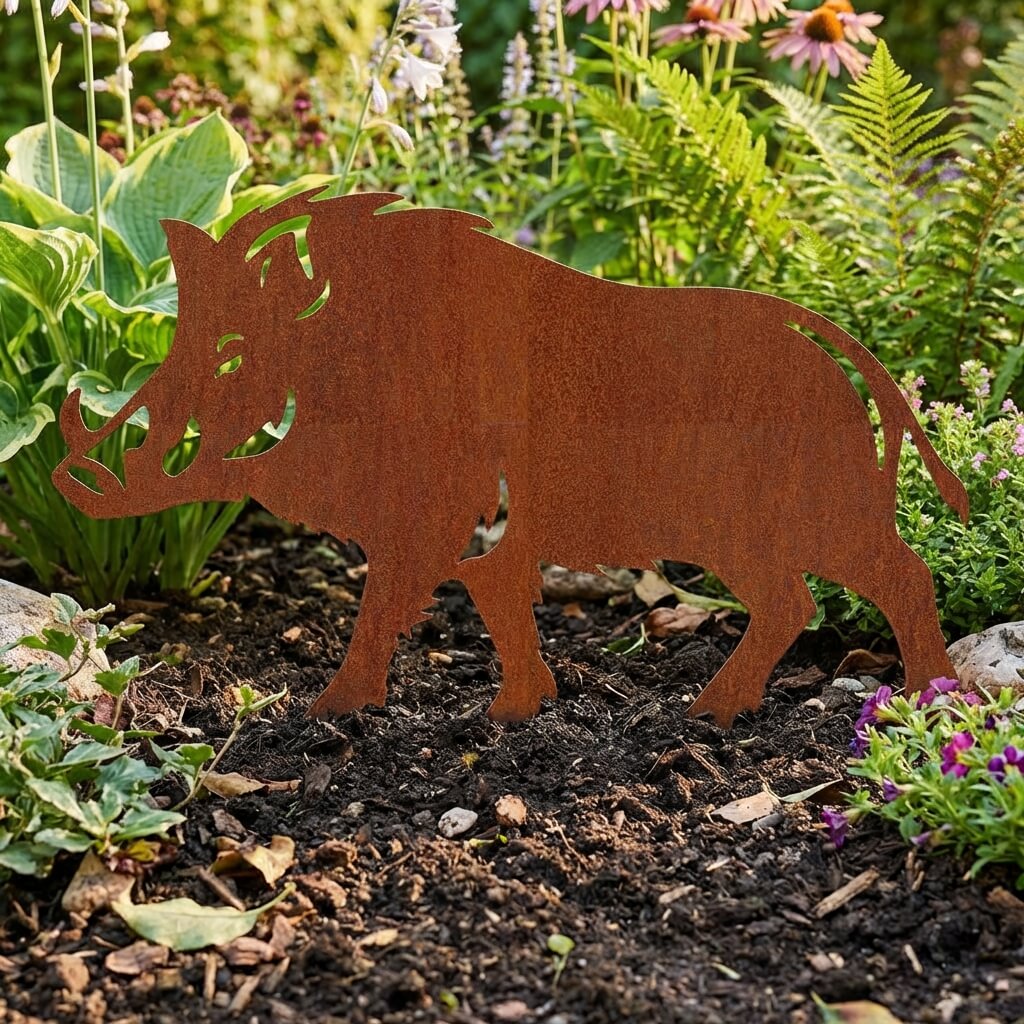 Gartenstecker Wildschwein